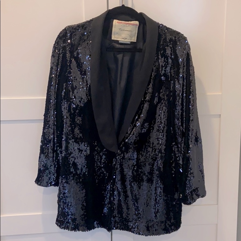 Cartonnier Black Sequin Blazer